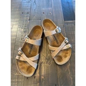 Birkenstock Women's Taupe Strappy Sandals